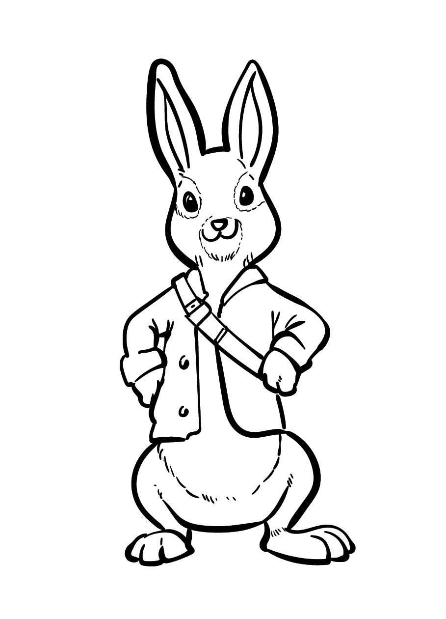 Adventurous Peter Rabbit Coloring Page 5 Peter Rabbit Coloring