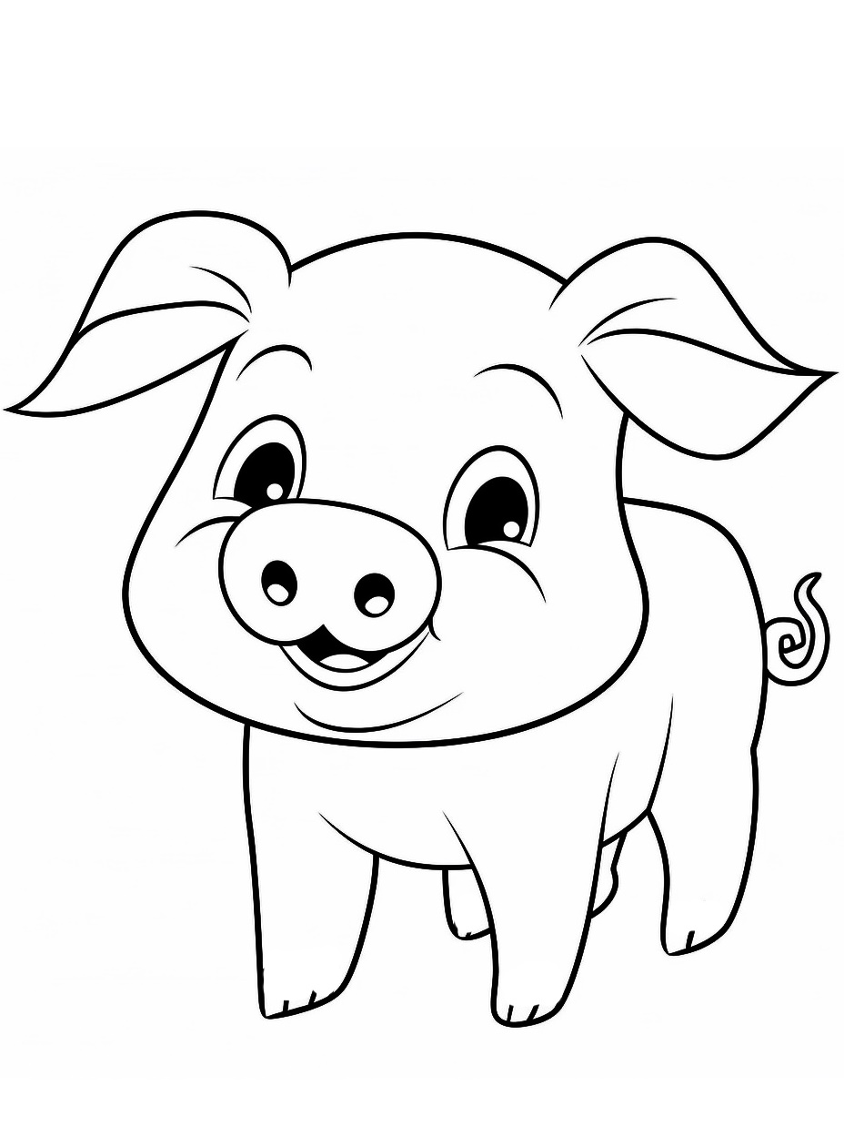 Pig Coloring Page to Print