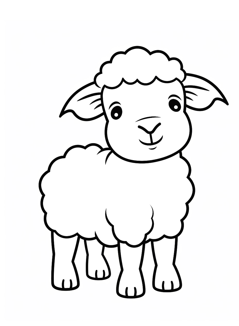 Cute Baby Sheep Coloring Page 1 Printable Baby Sheep Coloring Page Print