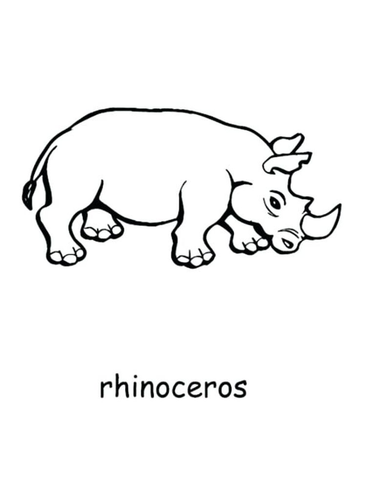 Strongest and Most Impressive Animals, Rhinoceros Coloring Page 2 Printable Rhino Beetle Coloring Page