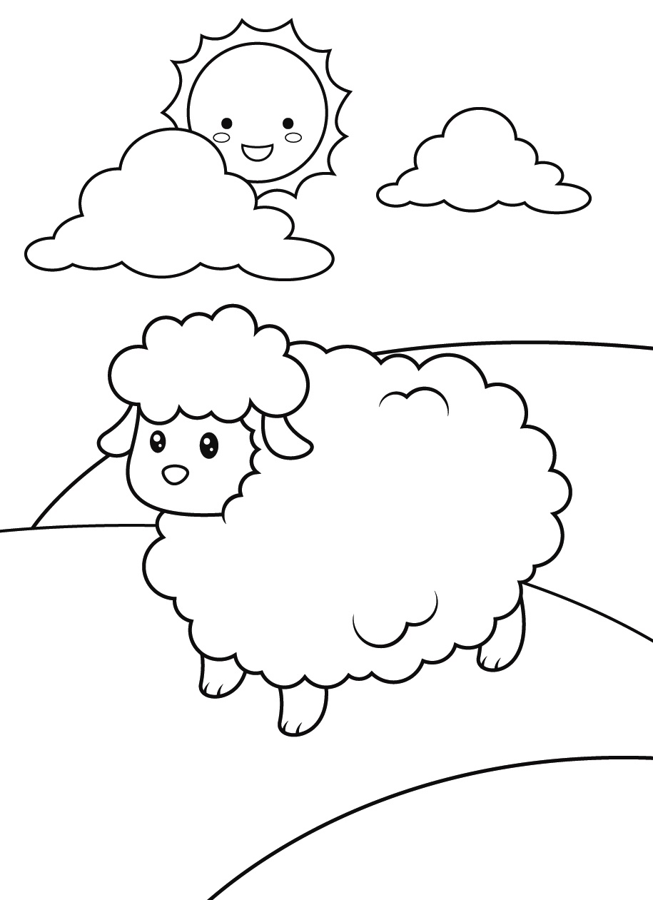 Sheep Coloring Page 3 Sheep Coloring Page Print
