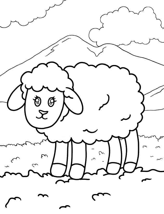 Sheep Coloring Page 2 Sheep Coloring Page for Kids