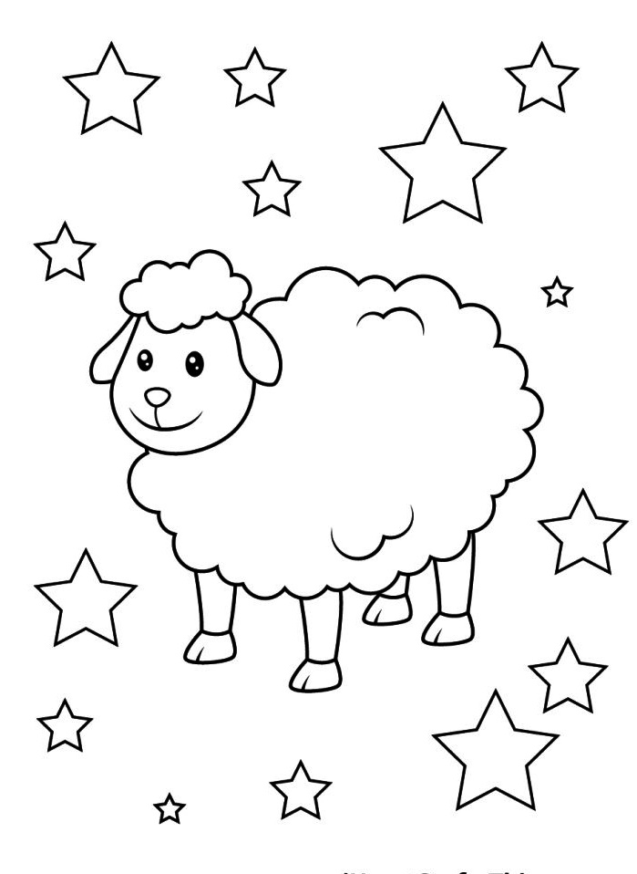 Sheep Coloring Page 4 Sheep Coloring Page