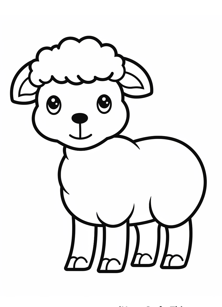 Cute Baby Sheep Coloring Page 4 Sheep Coloring Pages Print