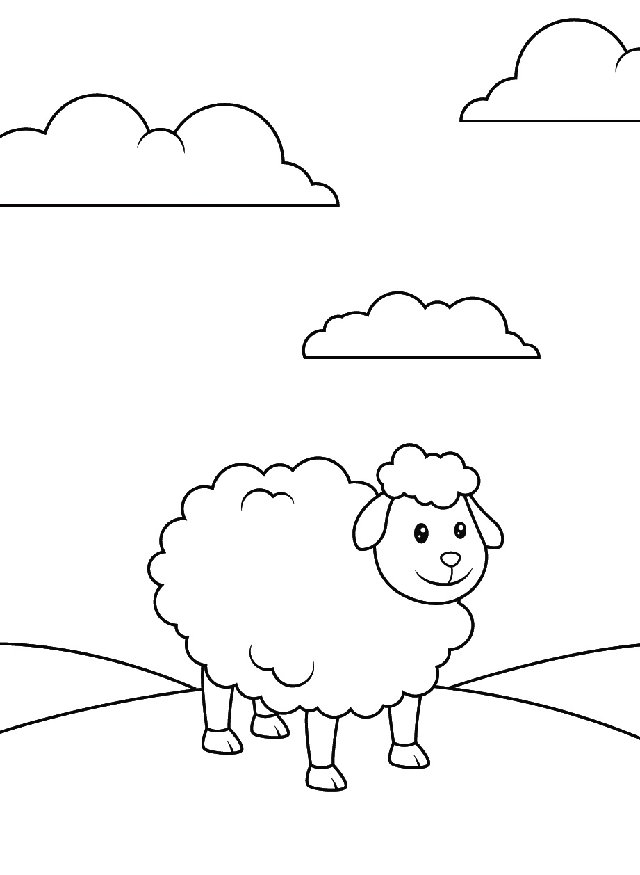 Sheep Coloring Page 5 Sheep Coloring Pages Printable