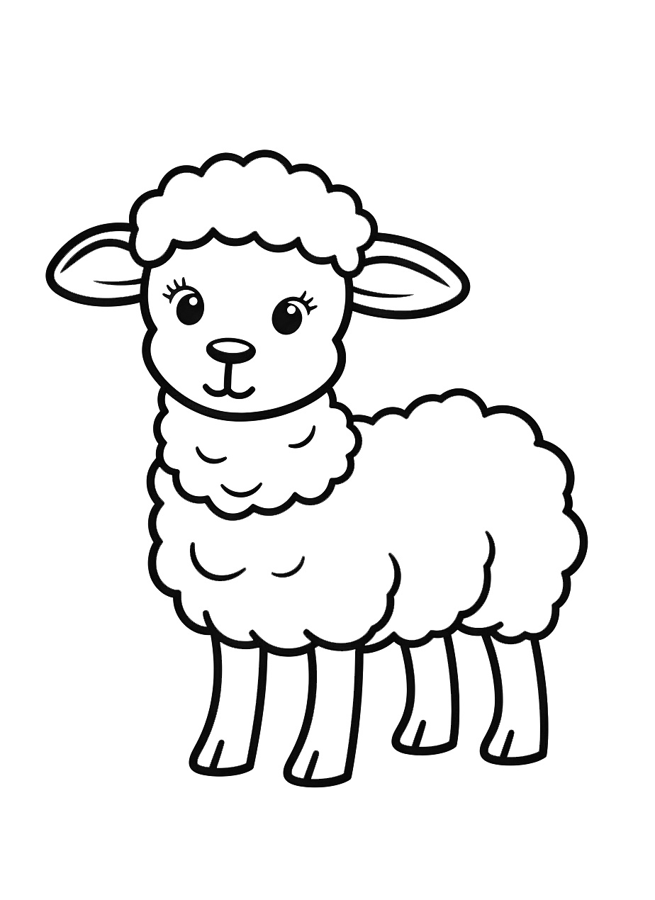 Cute Baby Sheep Coloring Page 5 Sheep Coloring Pages