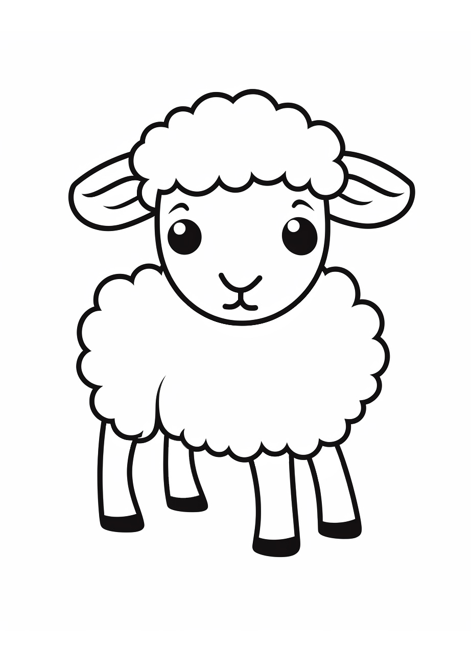 Cute Baby Sheep Coloring Page 3 Sheep Coloring of Page