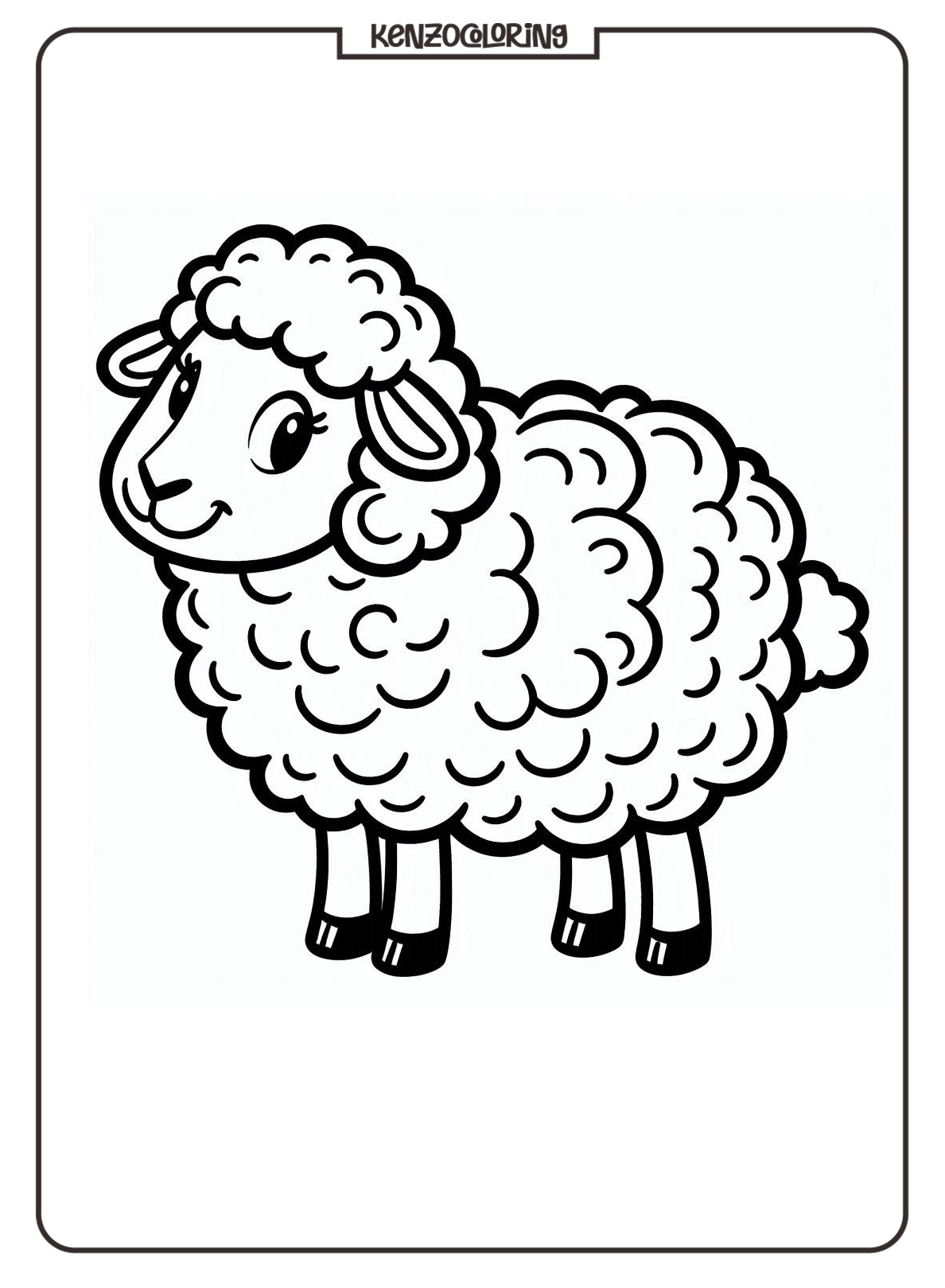 Sheep Coloring Page 7 Sheep animal coloring pages