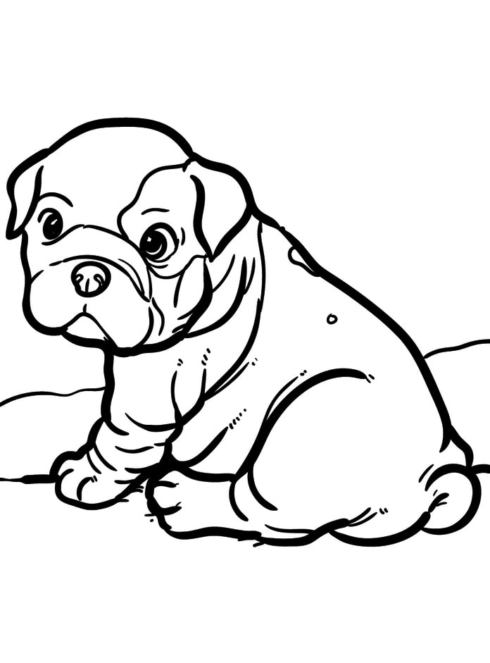 Cute Puppy Coloring Page 1 cute puppy coloring image