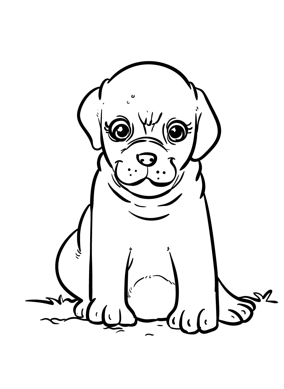 Cute Puppy Coloring Page 3 cute puppy coloring page