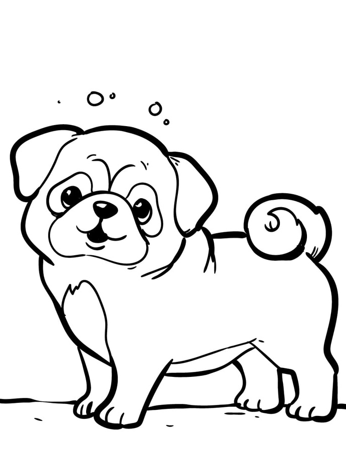 Cute Puppy Coloring Page 4 cute puppy coloring pages