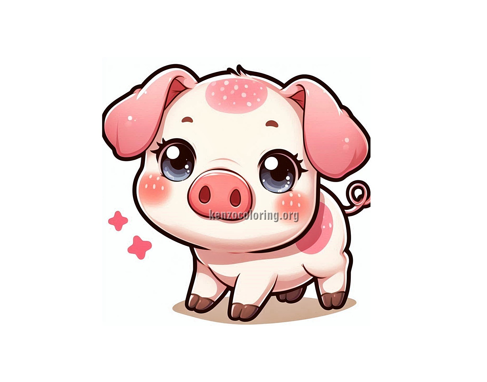 Cute Baby Pig Coloring Page 2 image a baby pig coloring