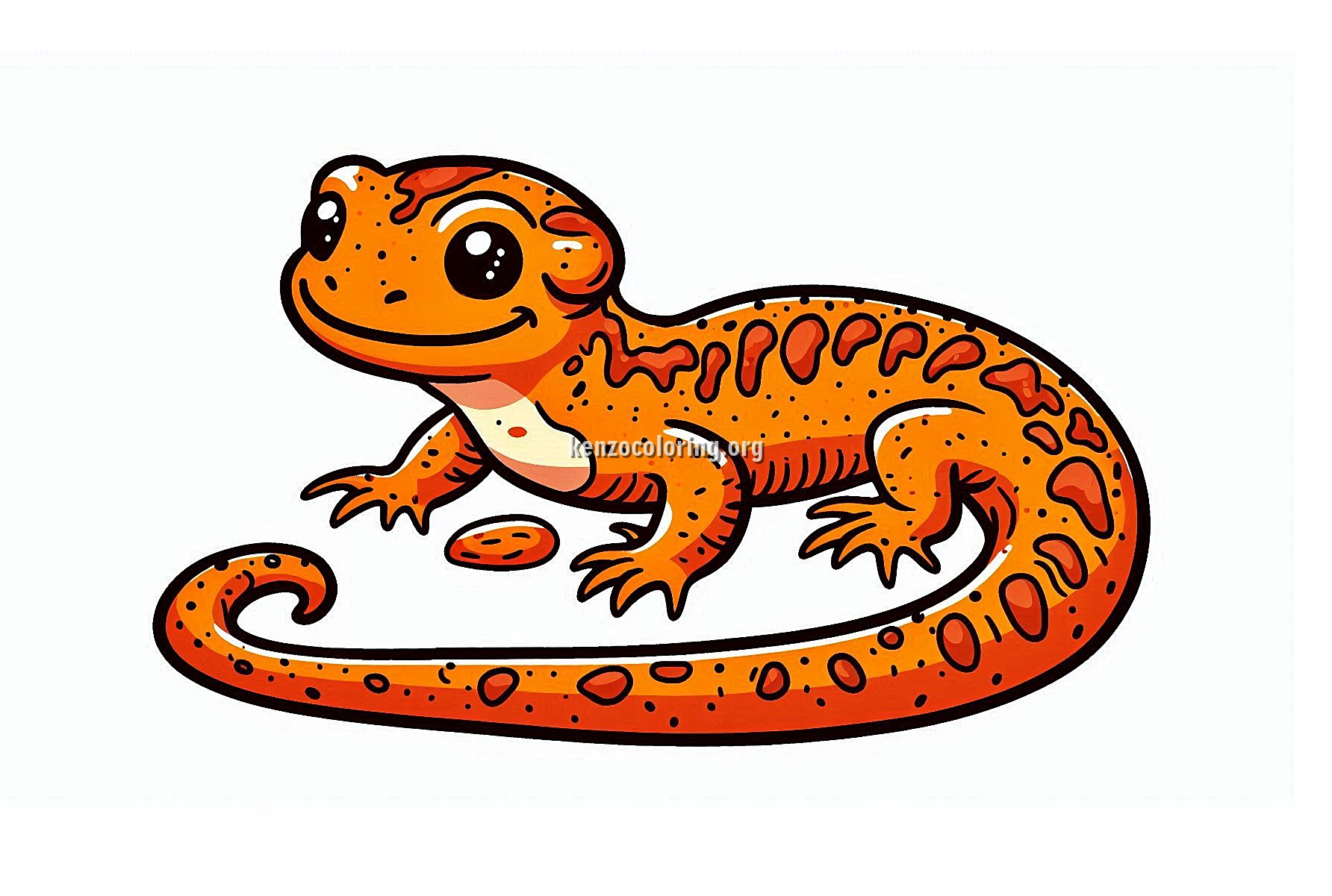 Salamander Coloring Pages 1 image a salamander coloring