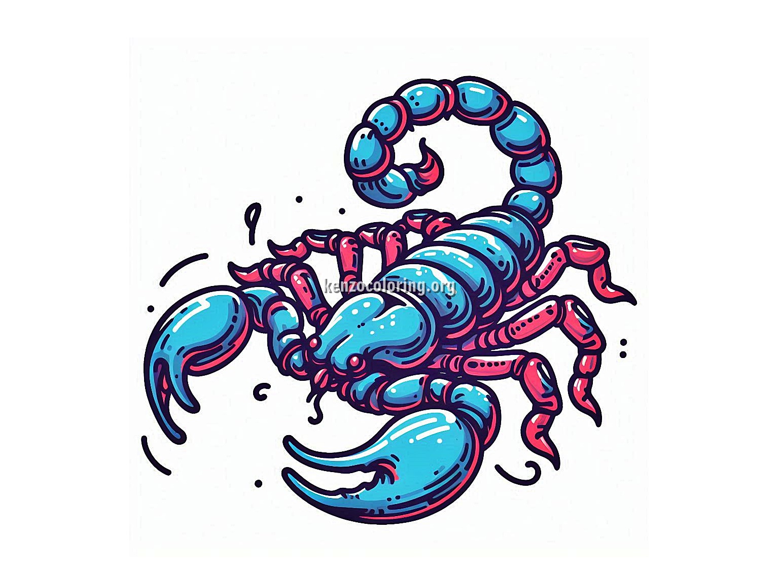 Unique Animals Scorpion Coloring Page 1 image a scorpion coloring