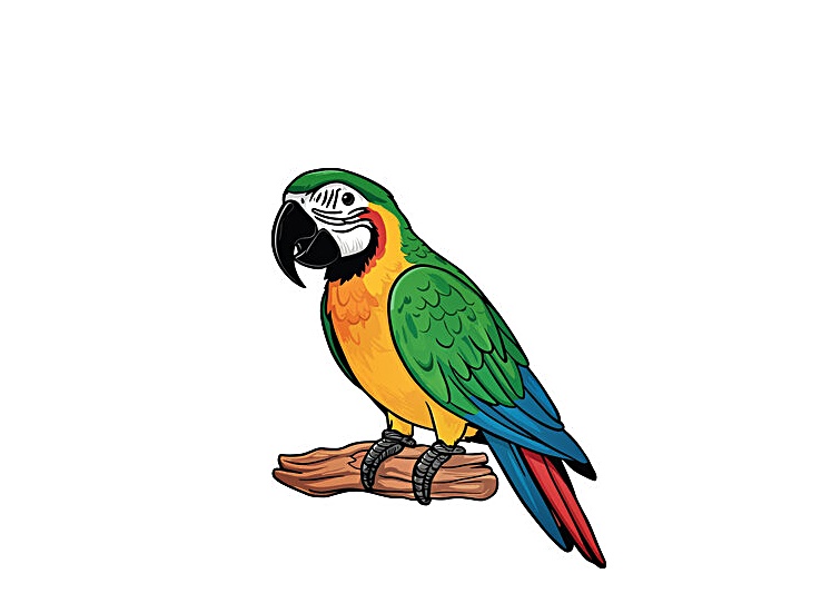 One of the Most Colorful Birds in the World, Parrot Coloring Page 4 parrot image coloring