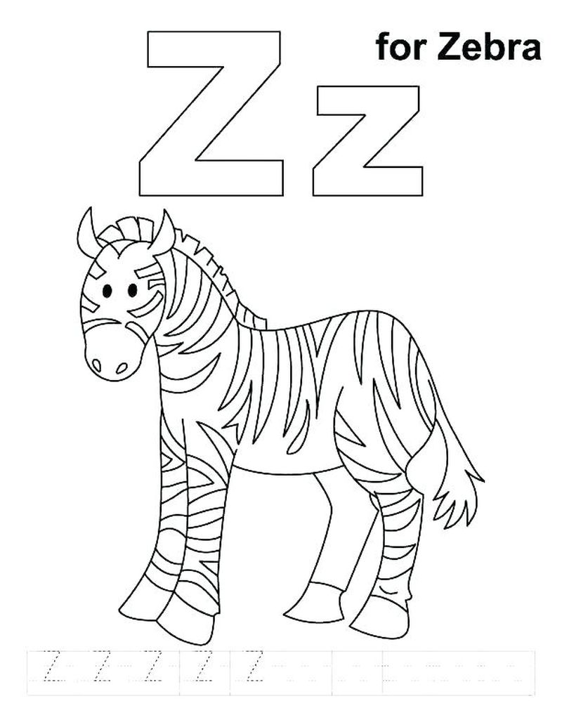 Zebra Coloring Page 1 Baby Zebra Coloring Pages
