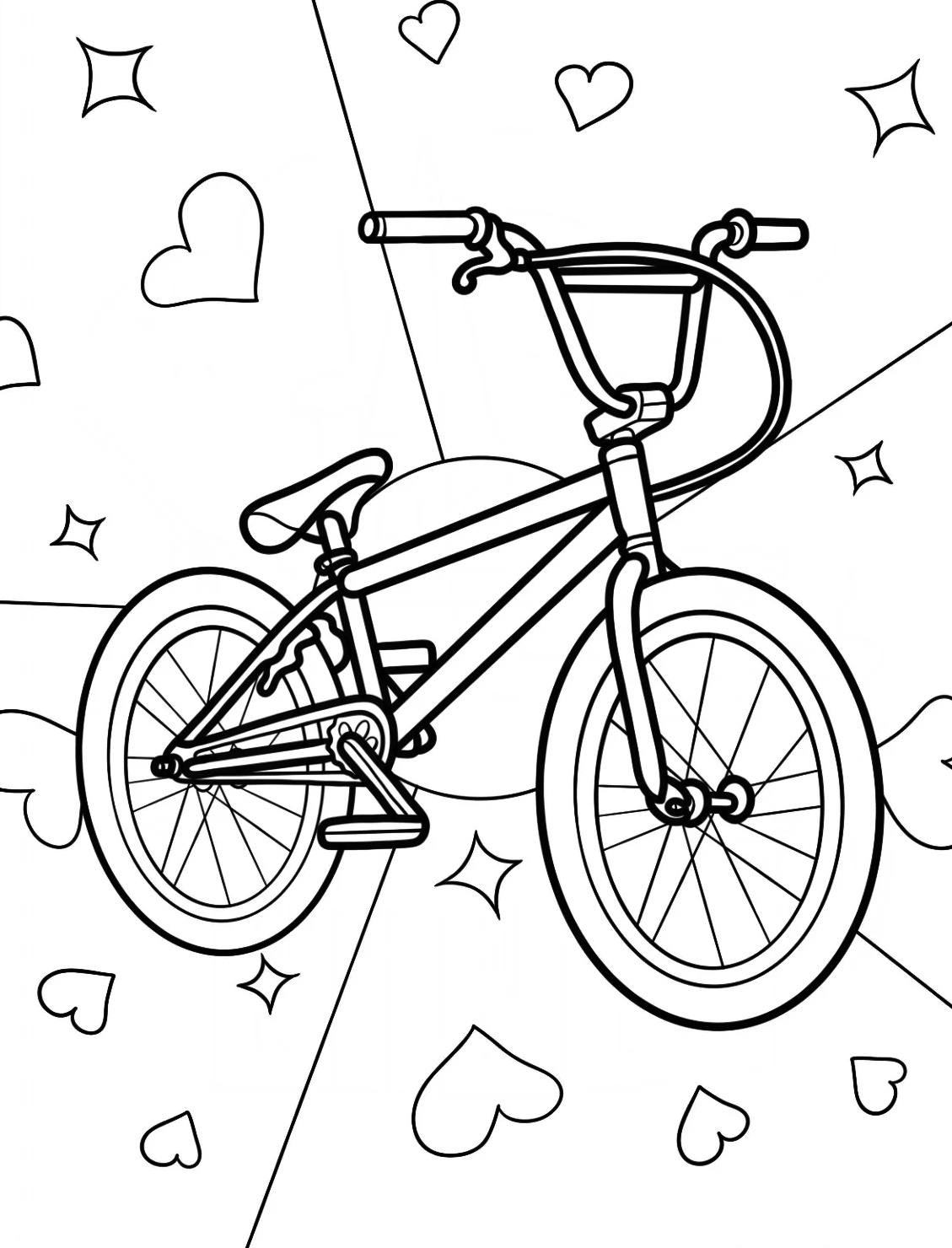 Ride with Friends and Enjoy the Outdoors, Bicycle Coloring Page 4 Bicycle Coloring Pages