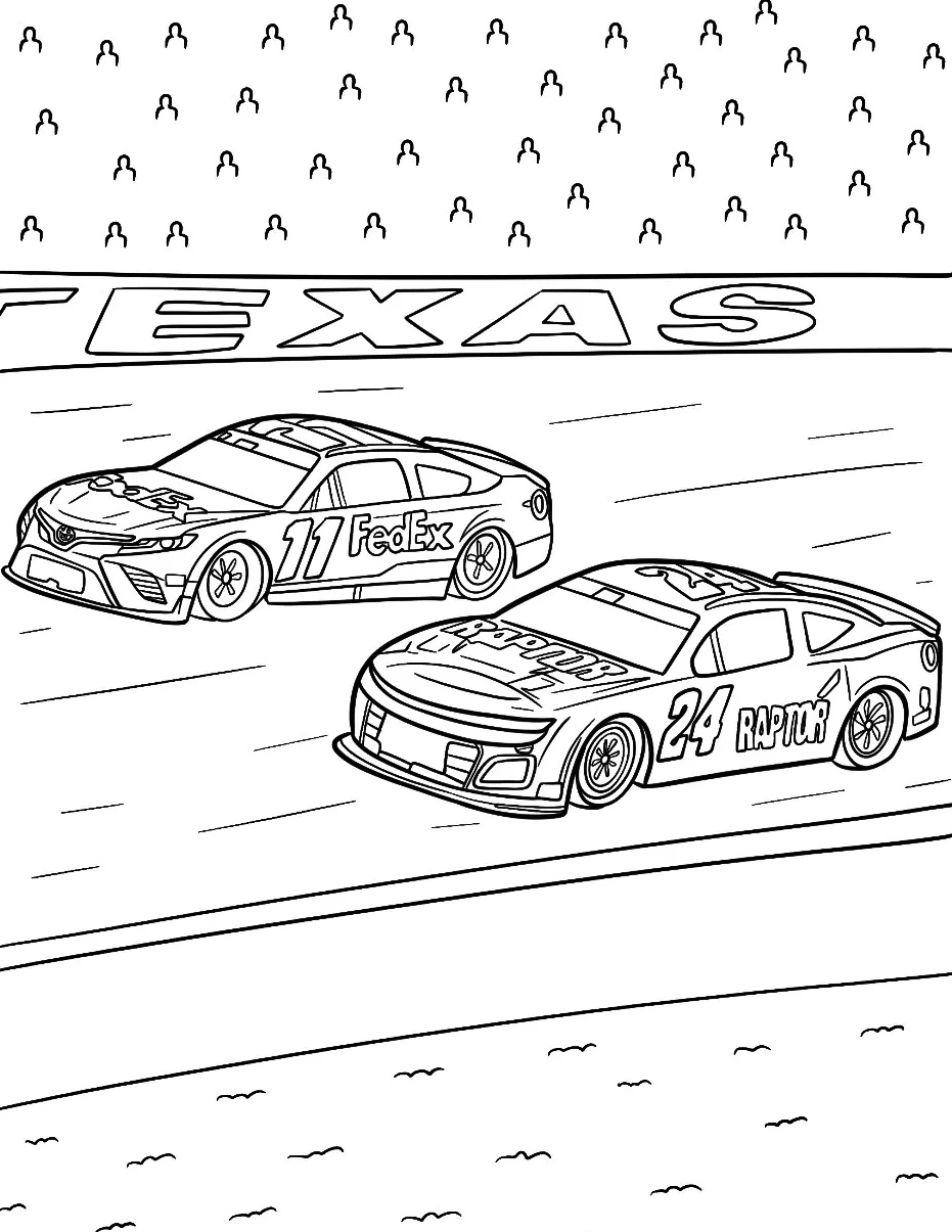Start Your Engines with NASCAR Coloring Page 3 Chevrolet NASCAR Coloring Page