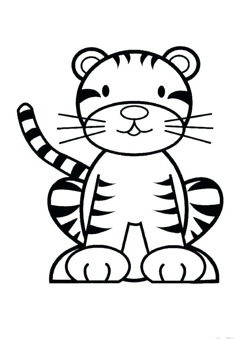 Baby Tiger Coloring Page 1 Coloring Pages A Tiger