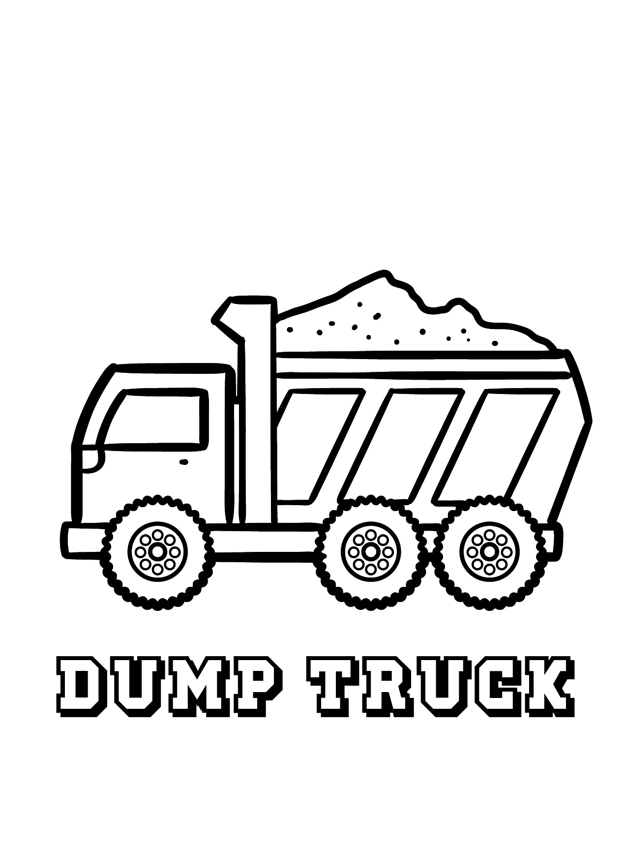 Let’s Roll with the Mighty Dump Truck Coloring Page 3 DumpTruck Coloring Page for Kids