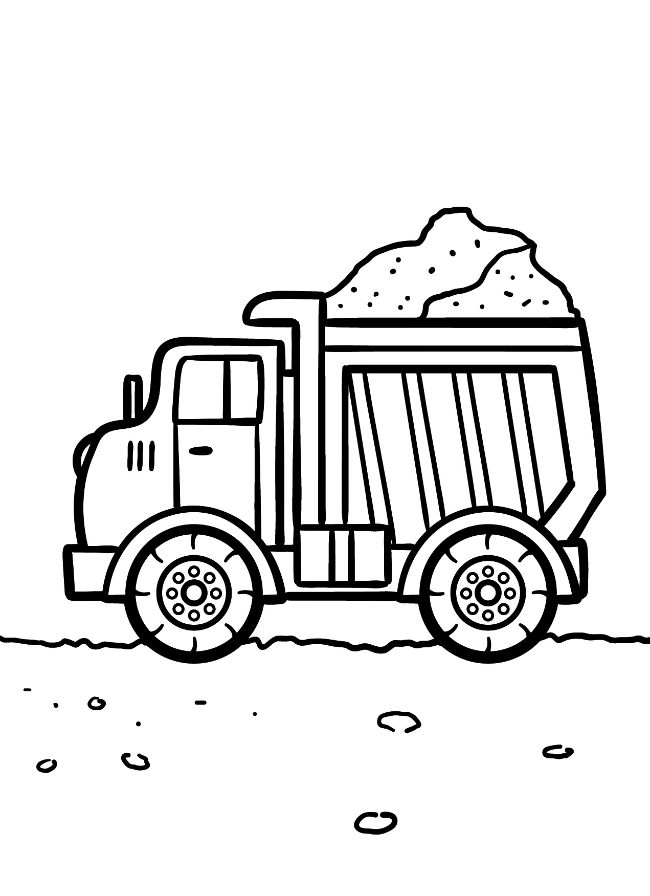 Let’s Roll with the Mighty Dump Truck Coloring Page 4 Dump Truck Coloring Page
