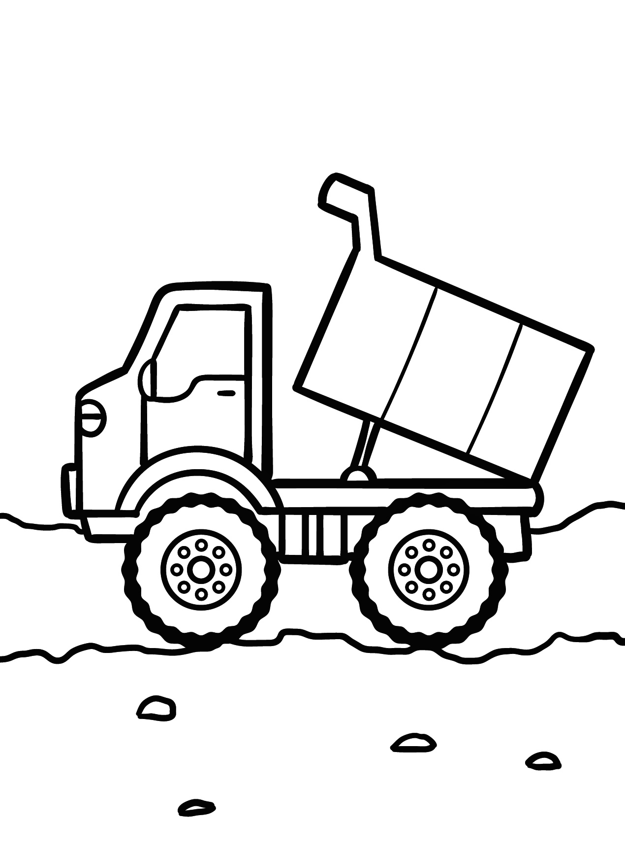 Let’s Roll with the Mighty Dump Truck Coloring Page 6 DumpTruck Coloring Sheet