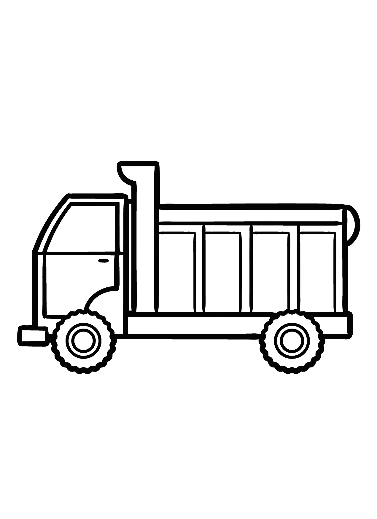 Let’s Roll with the Mighty Dump Truck Coloring Page 7 Dump Truck Coloring