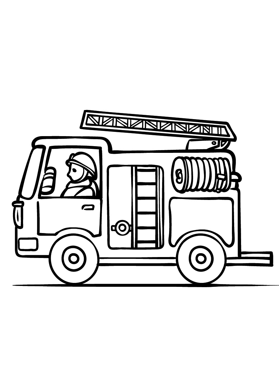 Fire Truck Coloring Page 3 Fire Truck Coloring Page for Kids