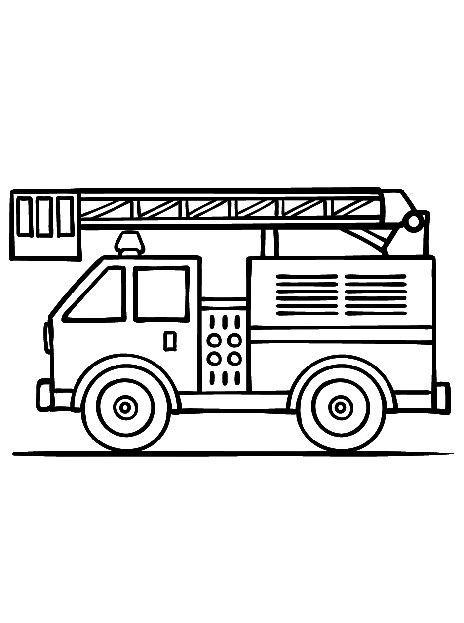 Fire Truck Coloring Page 5 Fire Truck Coloring Page