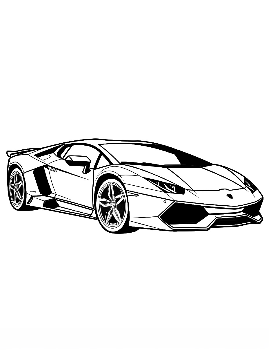 Lamborghini Coloring Page 5 Lamborghini Coloring Pages