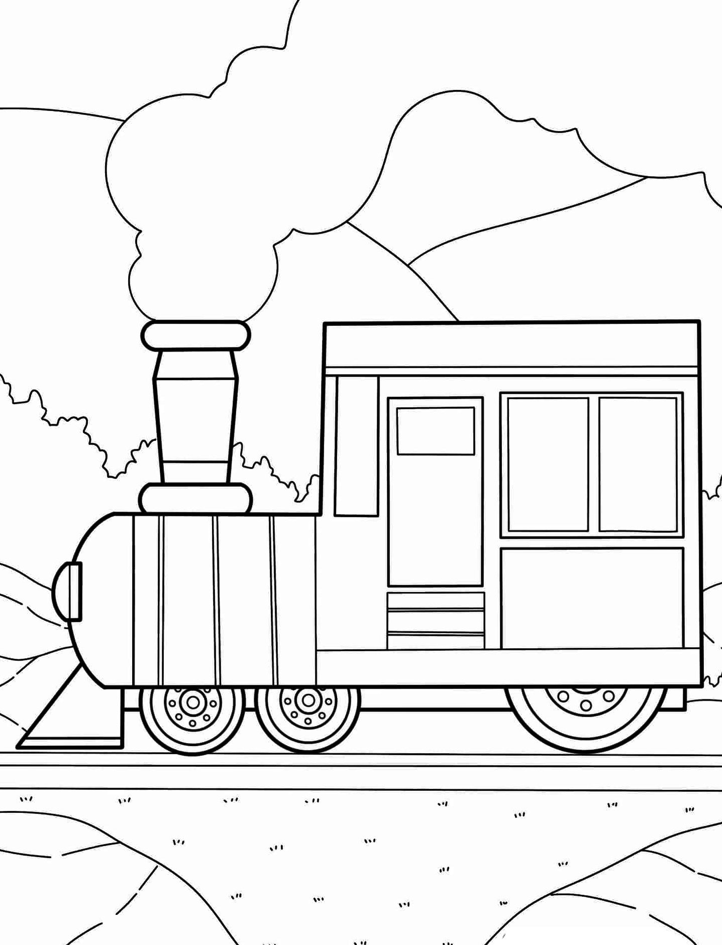 Train Coloring Page for Kids 4 Locomotive Coloring Pages For Kids
