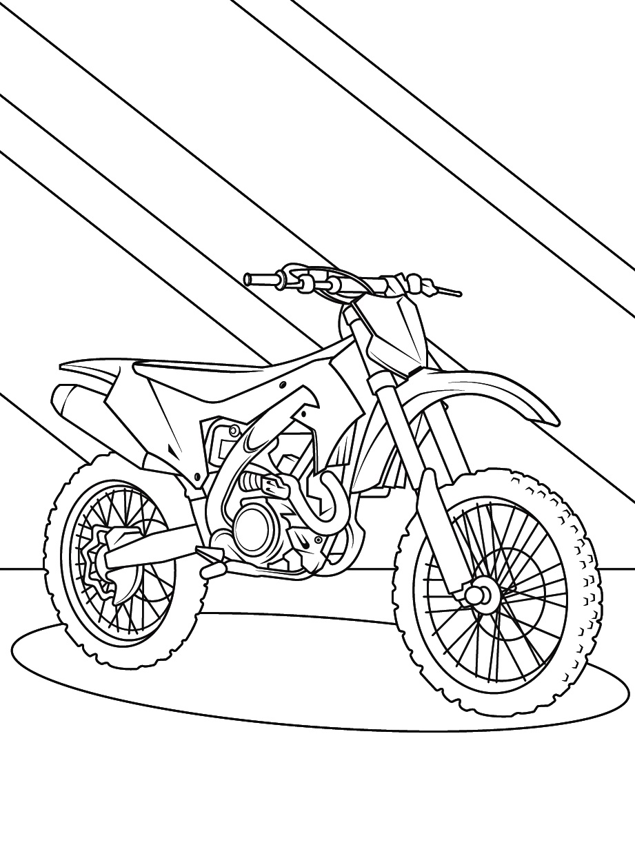 Off Road Motorcycle Coloring Page 4 Off Road Motorcycle Coloring Page