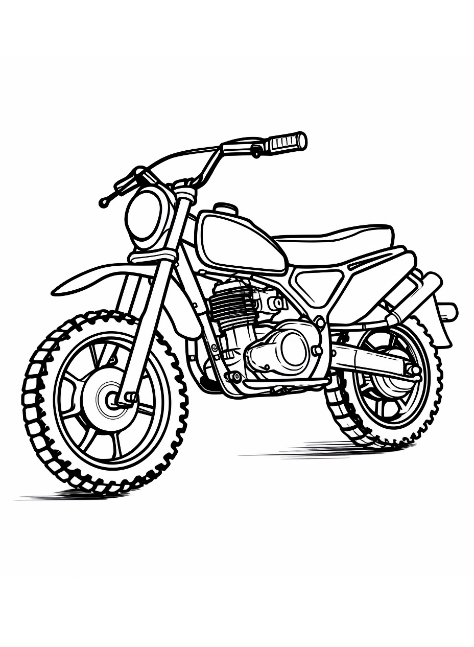 Off Road Motorcycle Coloring Page 5 Off Road Motorcycle Coloring Pages