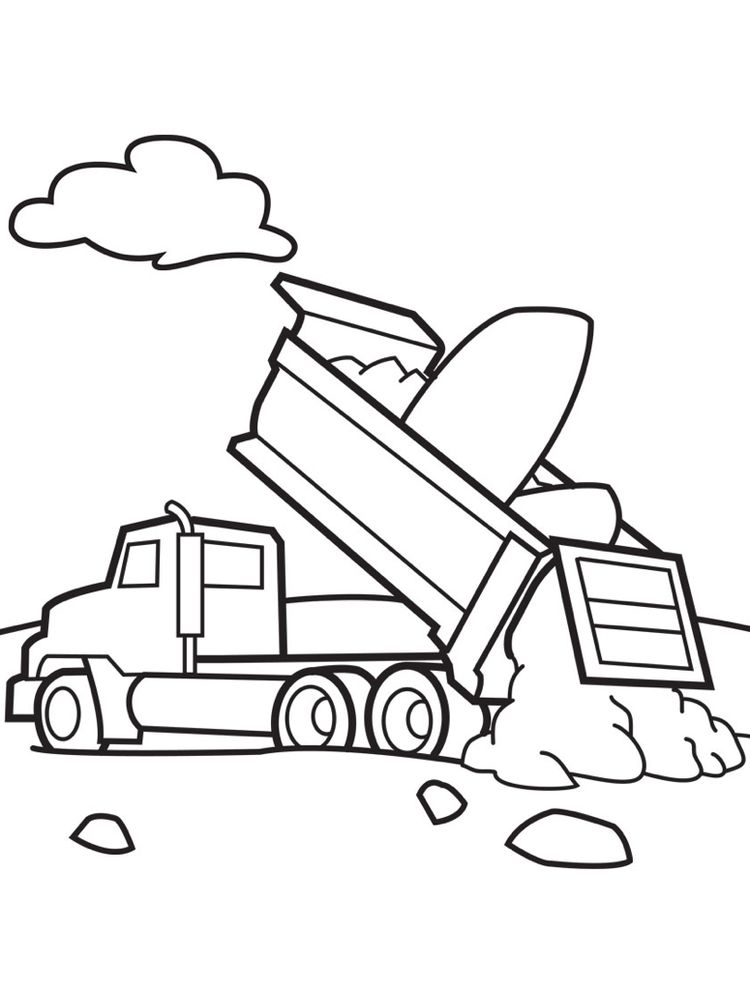 Let’s Roll with the Mighty Dump Truck Coloring Page 9 Printable Dump Truck Coloring Pages Easy