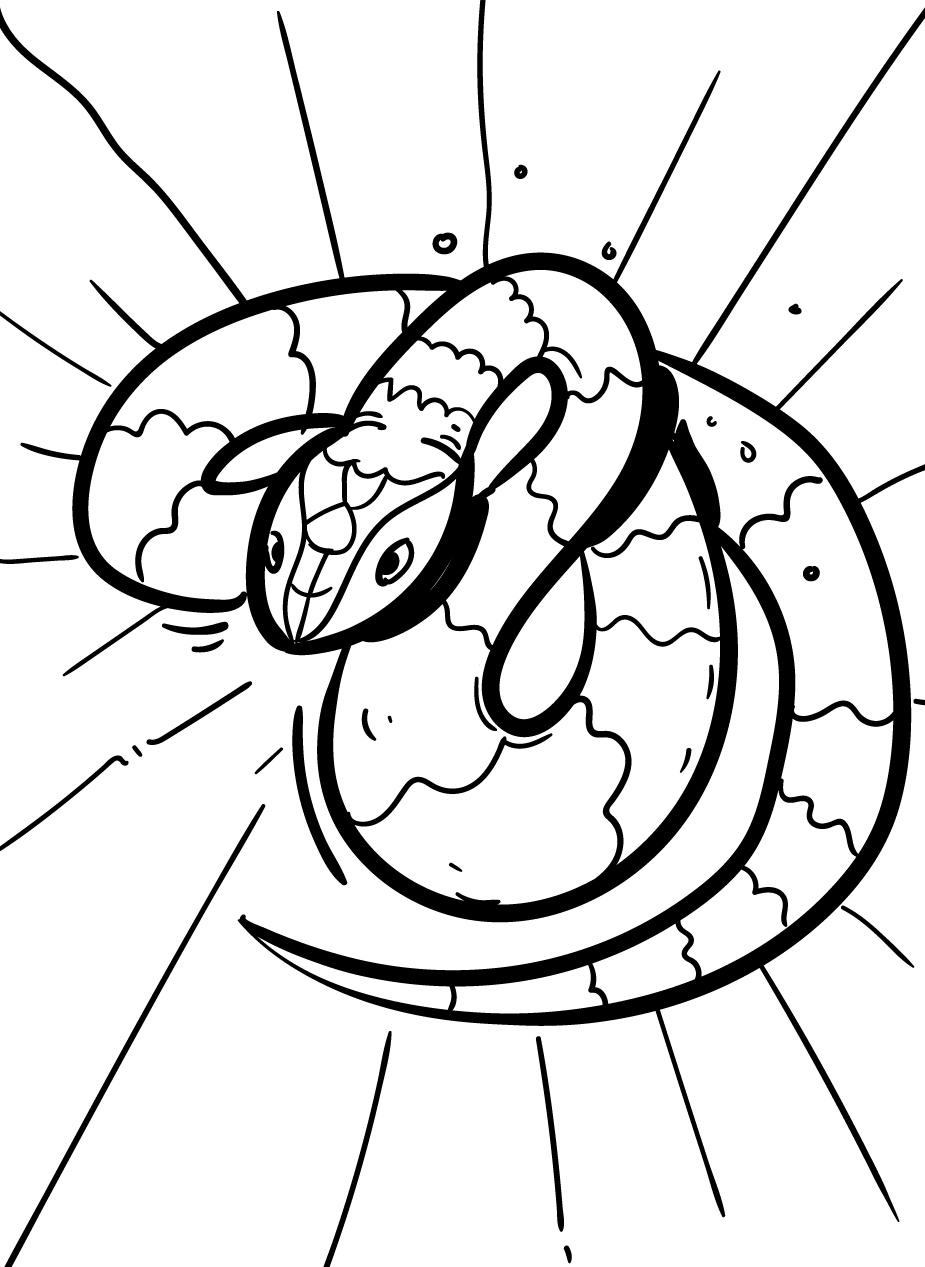 Snake Coloring Page 7 Snake Coloring Page