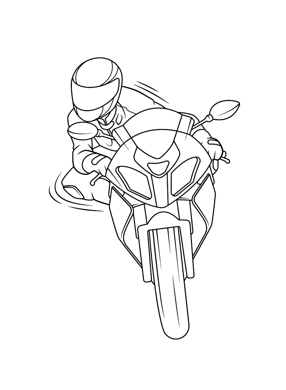 Sport Motorcycle Coloring Page 3 Sport Motorcycle Coloring Page Print