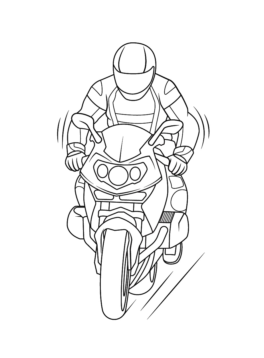 Sport Motorcycle Coloring Page 4 Sport Motorcycle Coloring Page