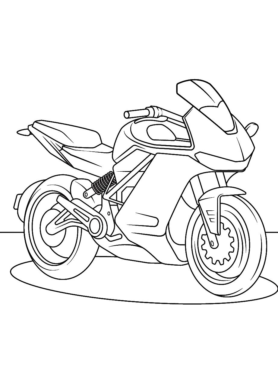 Sport Motorcycle Coloring Page 5 Sport Motorcycle Coloring Pages