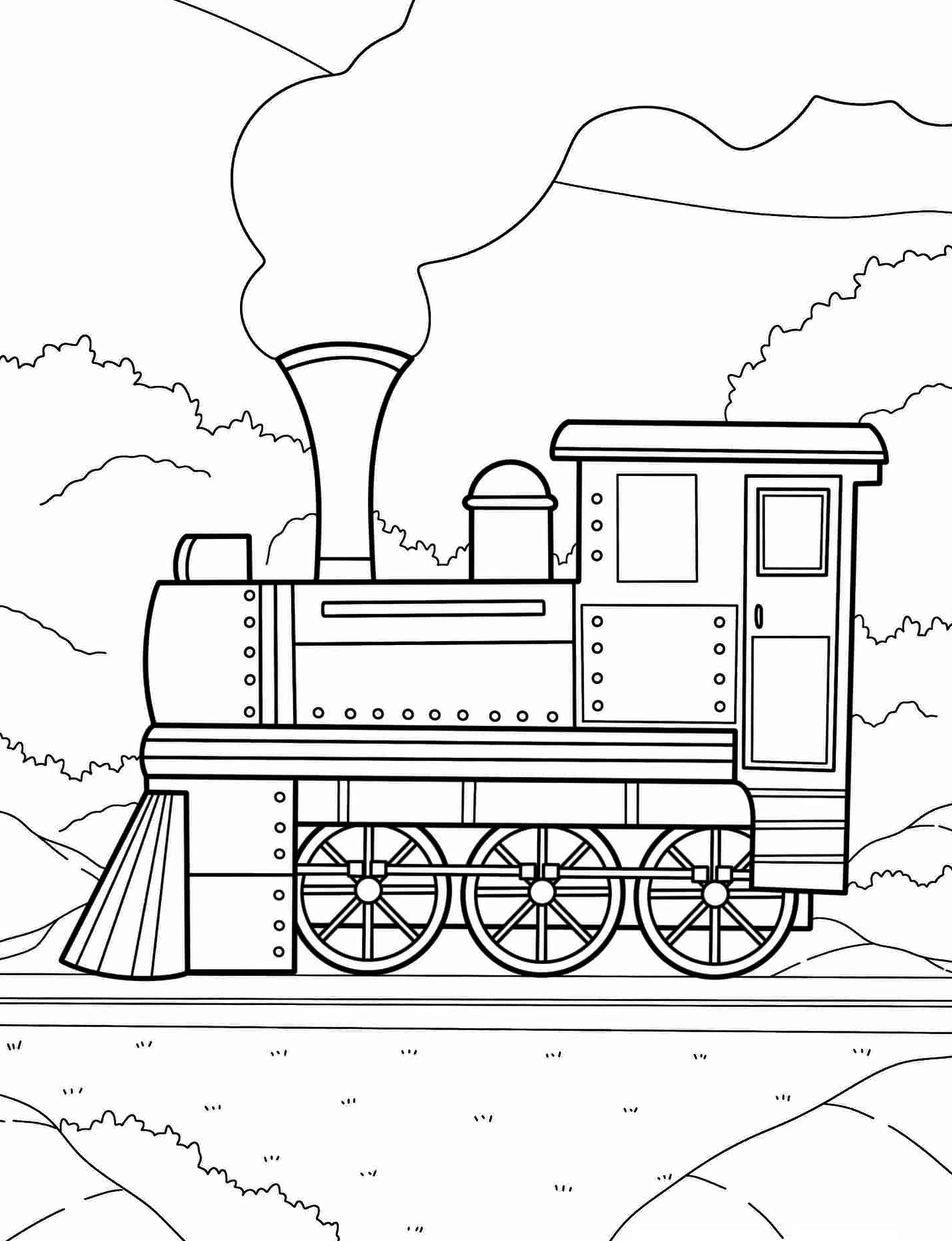 Train Coloring Page for Kids 5 Steam Locomotive Coloring Pages for Kids