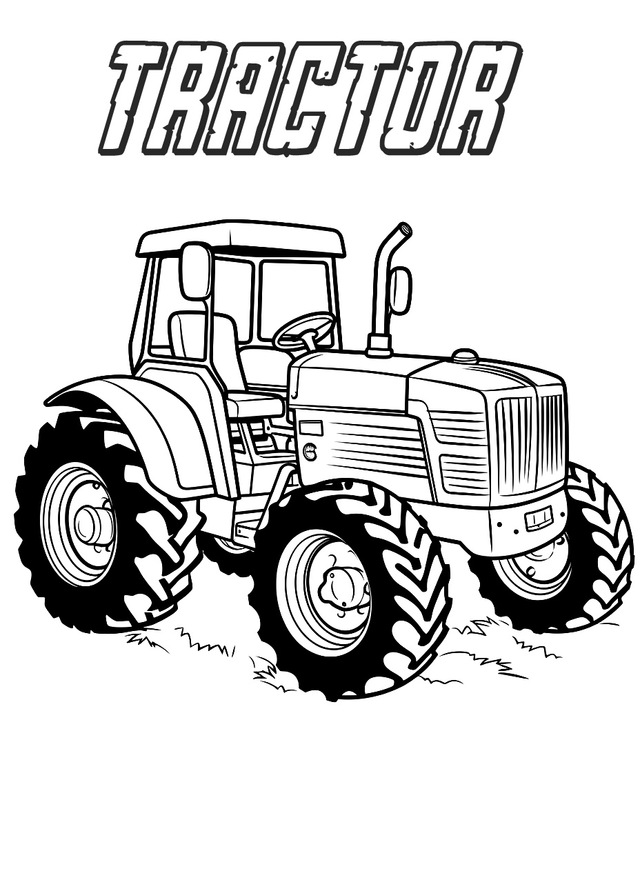 Tractor Coloring Page for Kids 3 Tractor Coloring Page Printable