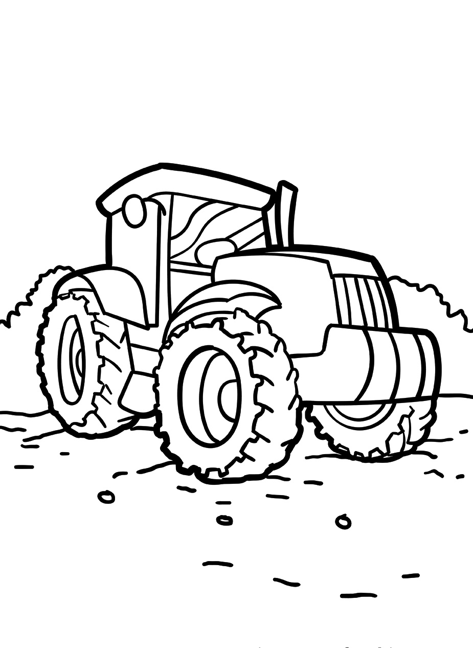 Tractor Coloring Page for Kids 2 Tractor Coloring Page for Kids