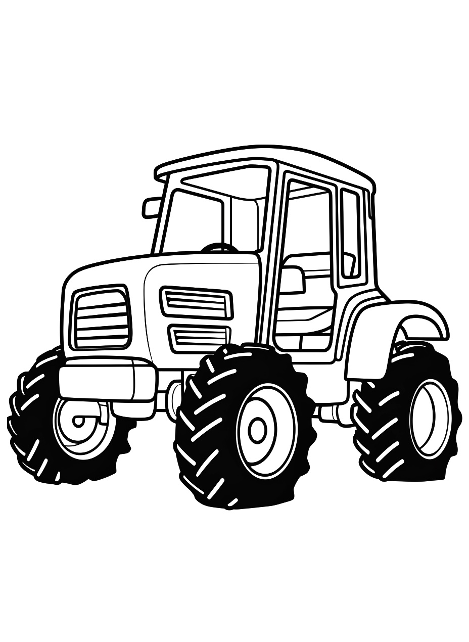 Tractor Coloring Page for Kids 4 Tractor Coloring Pages Download