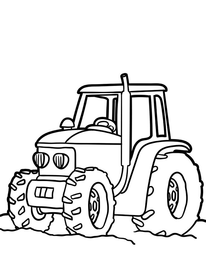 Tractor Coloring Page for Kids 6 Tractor Coloring