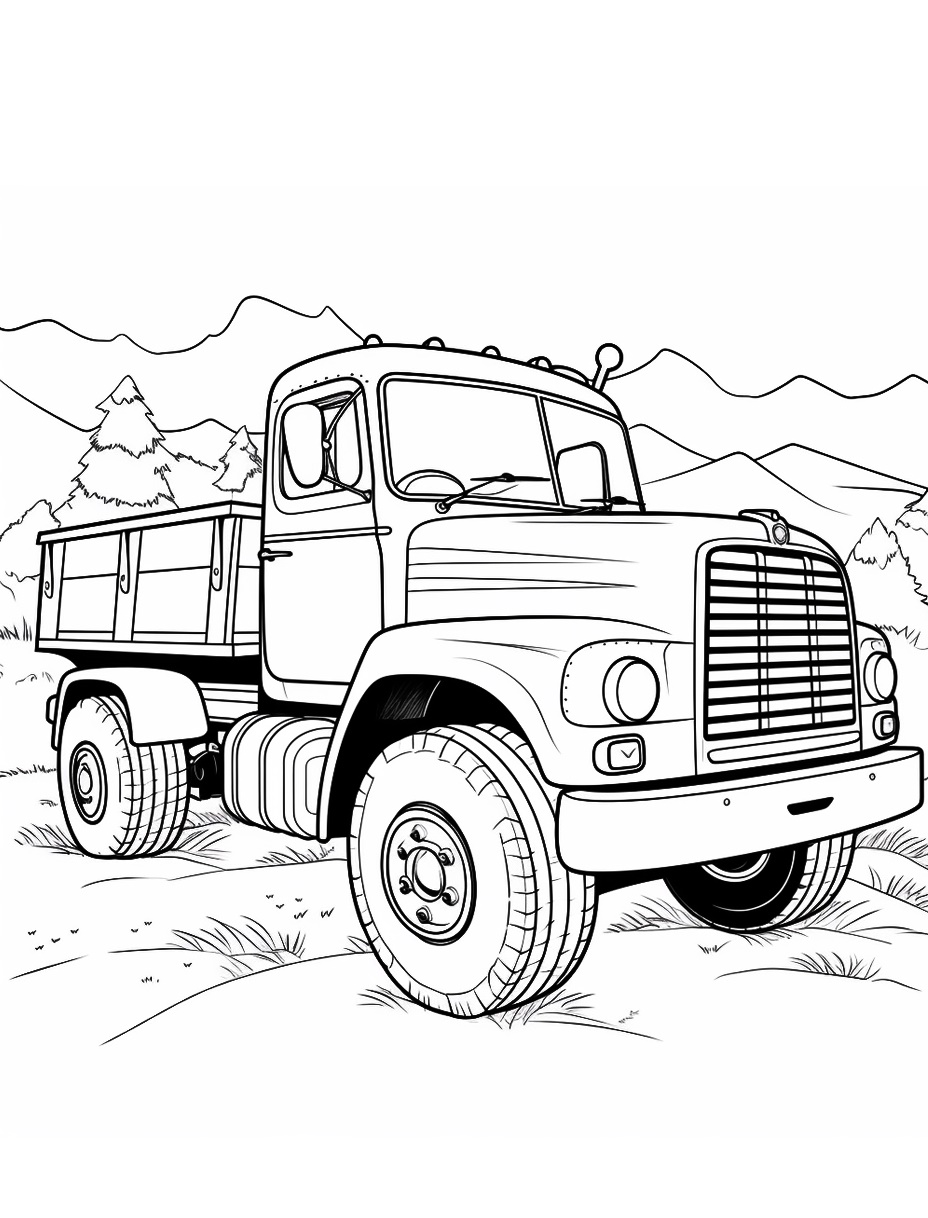 Truck Coloring Page for Kids 2 Truck Coloring Page for Kids Download
