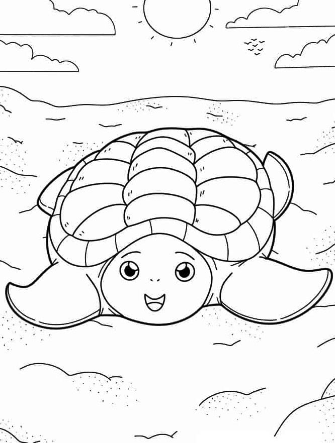 Turtle Coloring Page Print