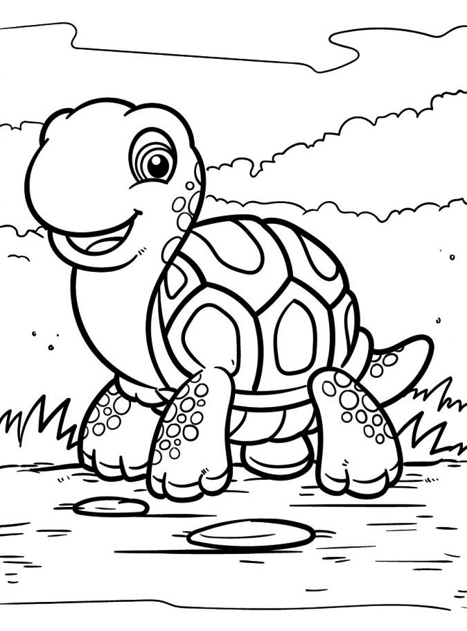 Turtle Coloring Page