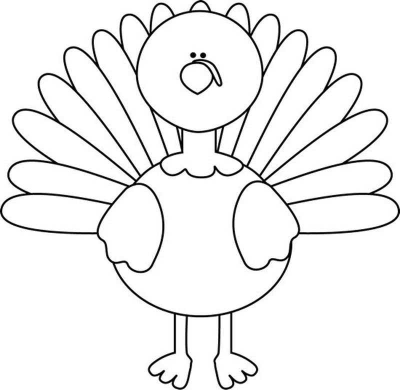 Unique Bird Turkey Coloring Page 1 cartoon turkey coloring pages