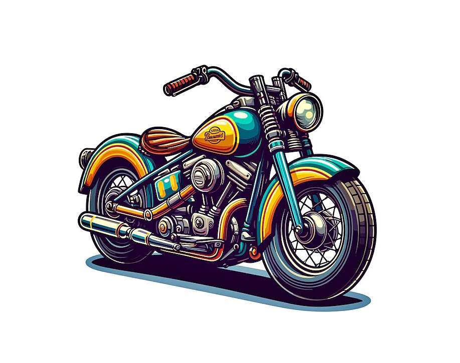 classic motorcycle coloring images