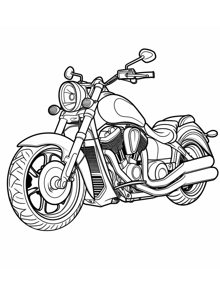 classic motorcycle coloring pages