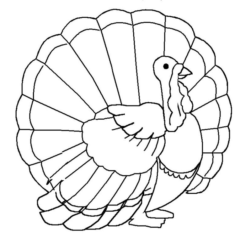 Unique Bird Turkey Coloring Page 2 easy turkey coloring pages
